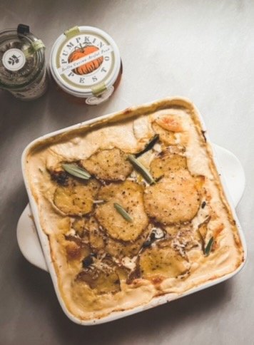 Pumpkin Sage & Potato Gratin