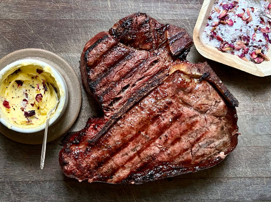 Grilled Ribeye with Tuscan Rose Salt