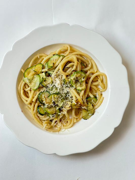 Zucchini and Fresh Basil Pesto Pasta