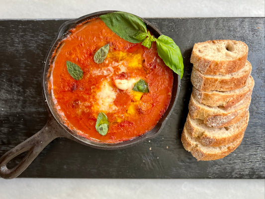 Baked Bocconcini and Tomato Basil Antipasti