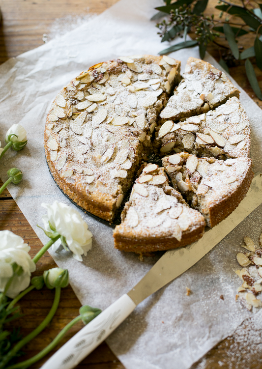 Italian Almond Cake with Preserved Lemon Cream