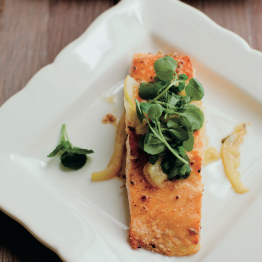 Sauteed Salmon with Citrus & Fennel Salt