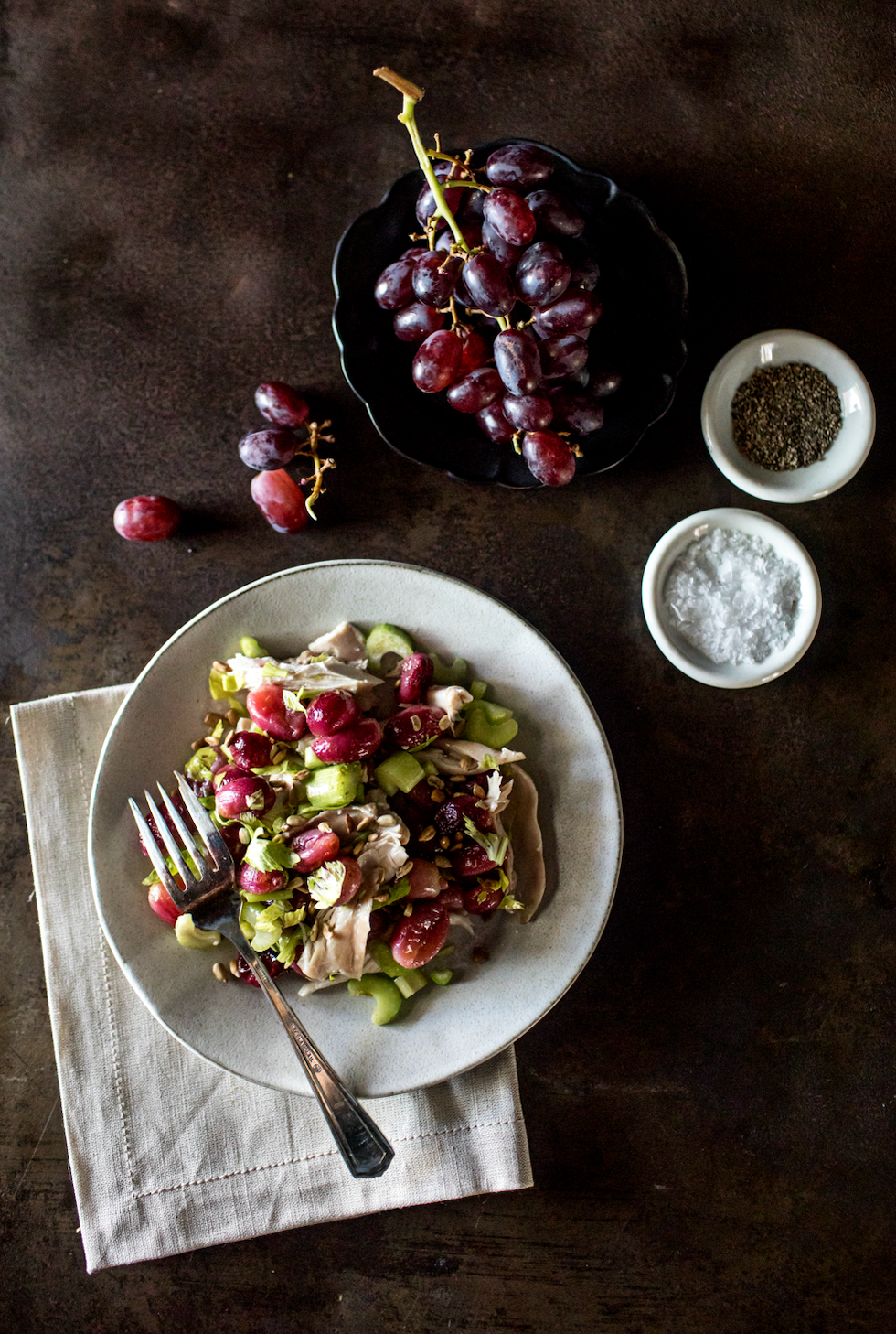 Roasted Grape and Celery Chicken Salad