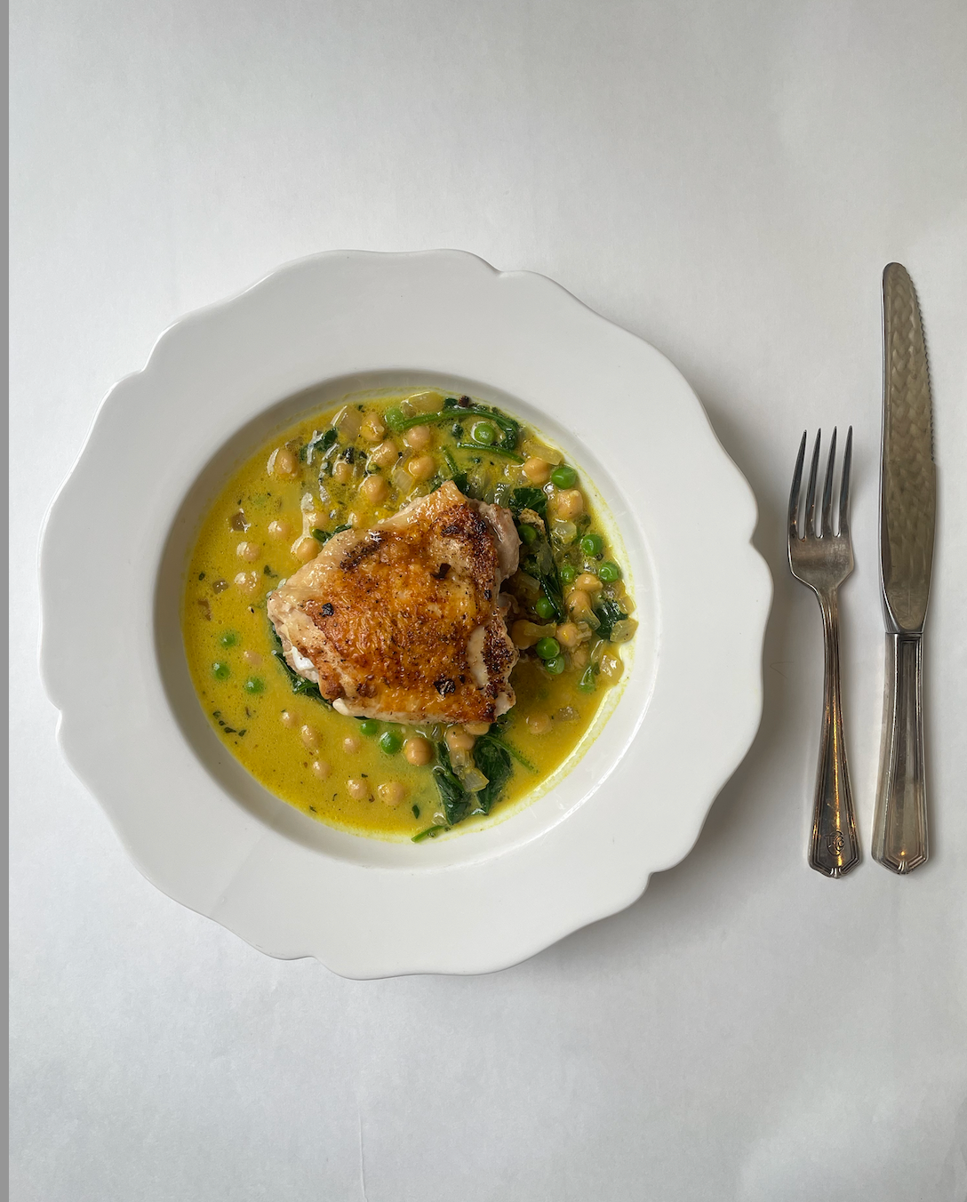 Golden Milk Latte Chicken with Chickpeas