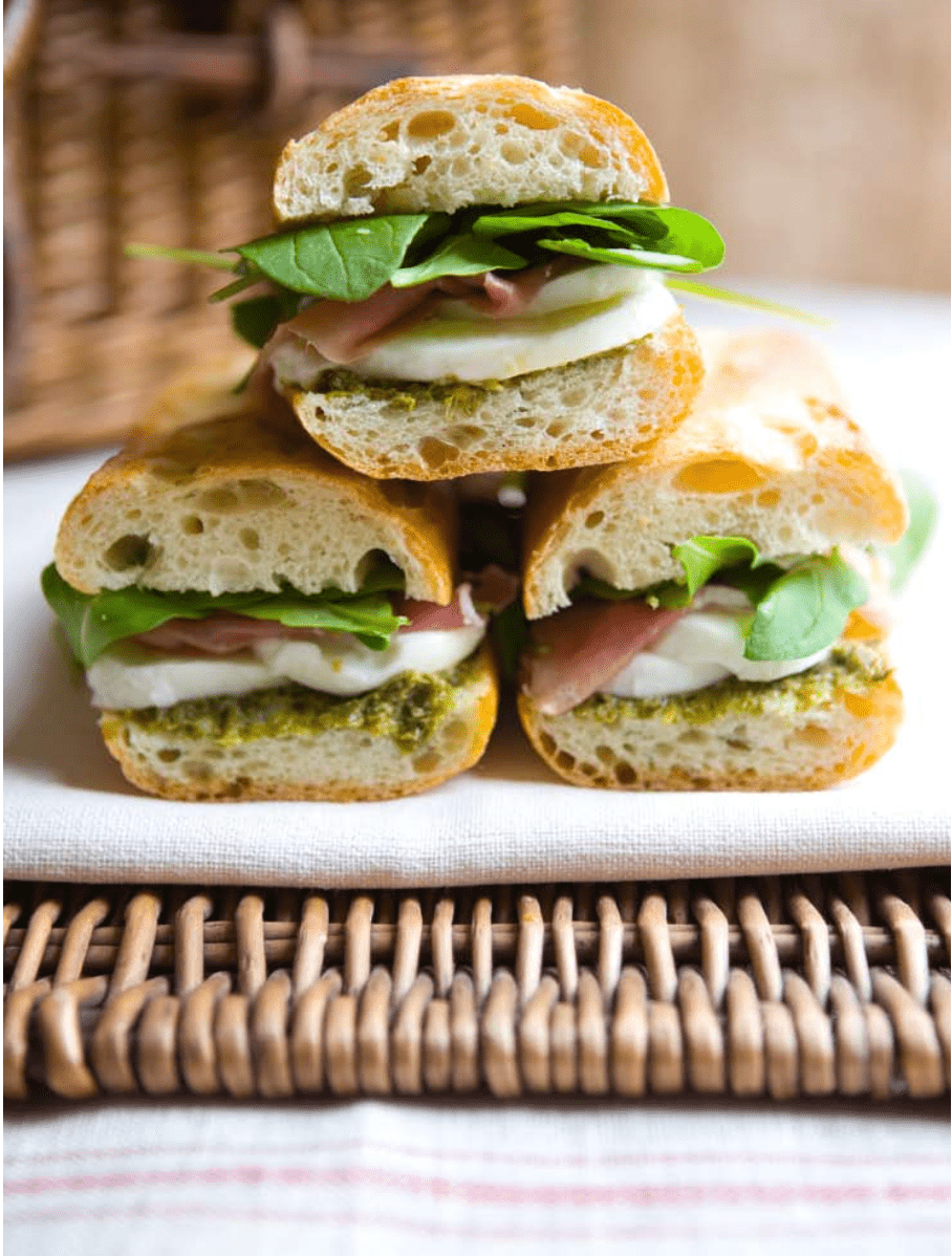 Arugula, Fresh Milk Mozzarella and Prosciutto Panini - Bella Cucina