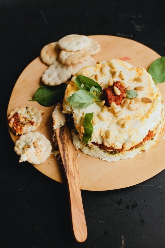 Basil & Tomato Layered Mascarpone Cheese Torta - Bella Cucina