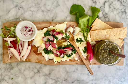 Bella's Butter Board with Roasted Radish & Tuscan Rose Salt - Bella Cucina