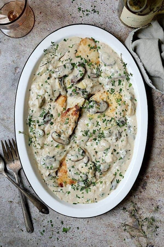 Chicken Scallopini with Porcini Cream Sauce - Bella Cucina