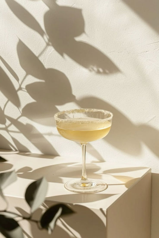 Golden Hour Mocktail with Preserved Lemon & Rosemary Salt - Bella Cucina