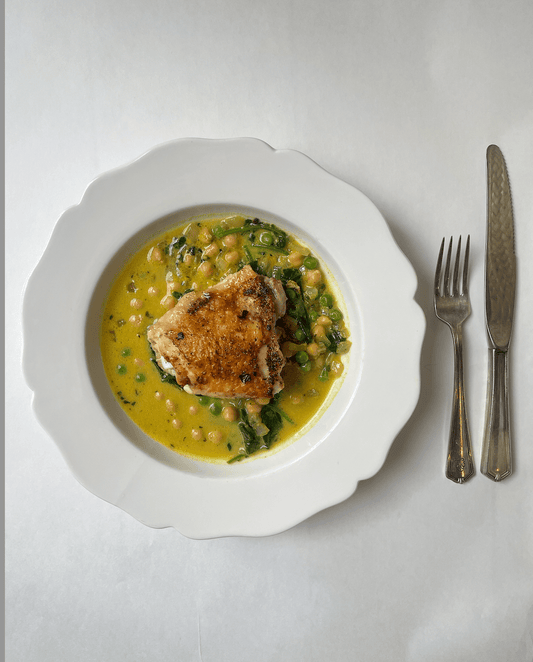 Golden Milk Latte Chicken with Chickpeas - Bella Cucina
