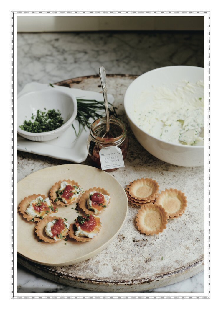 Herbed Mascarpone and Savory Tomato Jam Crostata Antipasti - Bella Cucina