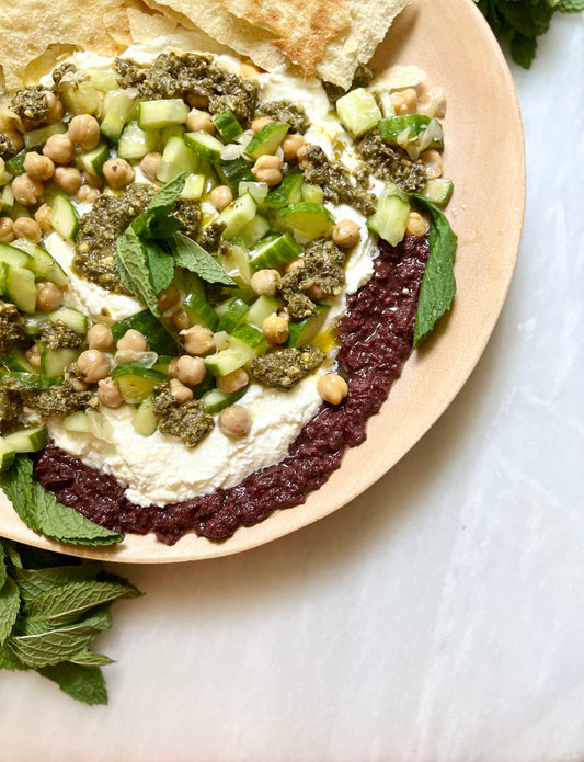 Mediterranean Layered Feta Dip - Bella Cucina
