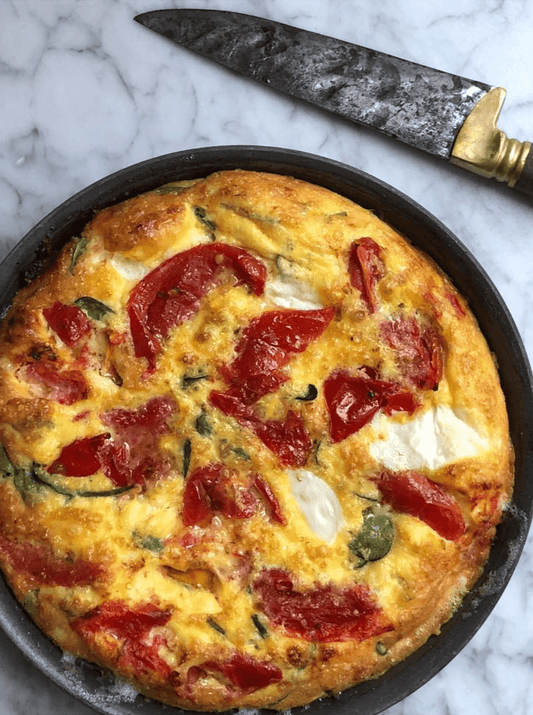 Piccolo Tomato, Basil  & Burrata Frittata - Bella Cucina