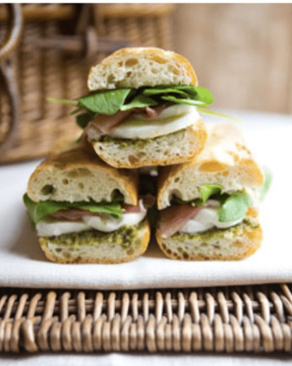 Prosciutto, Mozzarella & Arugula Pesto Panini - Bella Cucina