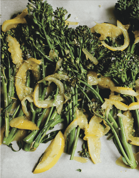Roasted Broccolini with Preserved Lemons - Bella Cucina