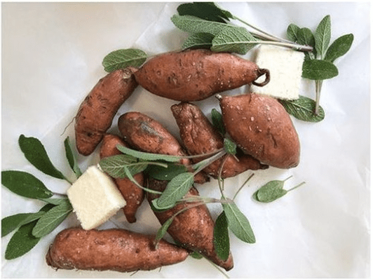 Roasted Sweet Potatoes with Sage - Bella Cucina
