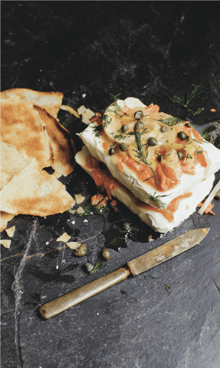 Smoked Salmon and Preserved Lemon Mascarpone Torta - Bella Cucina