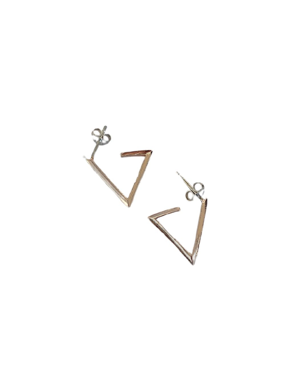 Anna Sheffield BB Rose Gold Triangle Earrings