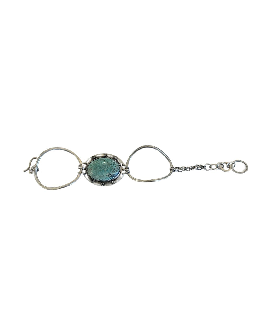 Anna Sheffield BB Silver and Turquoise Bracelet