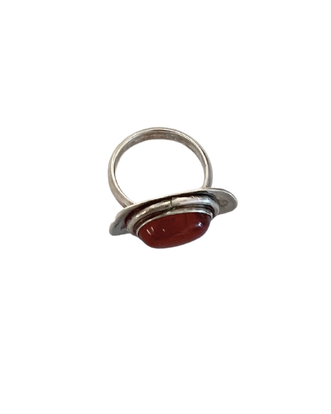 Anna Sheffield Bing Bang Amulet Ring - Silver Carnelian