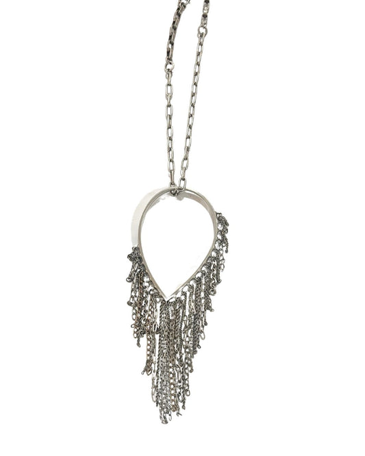 Anna Sheffield BB Waterfall Chain Silver Necklace