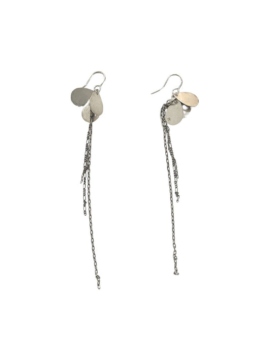 Teardrop Earring with Chain Drops