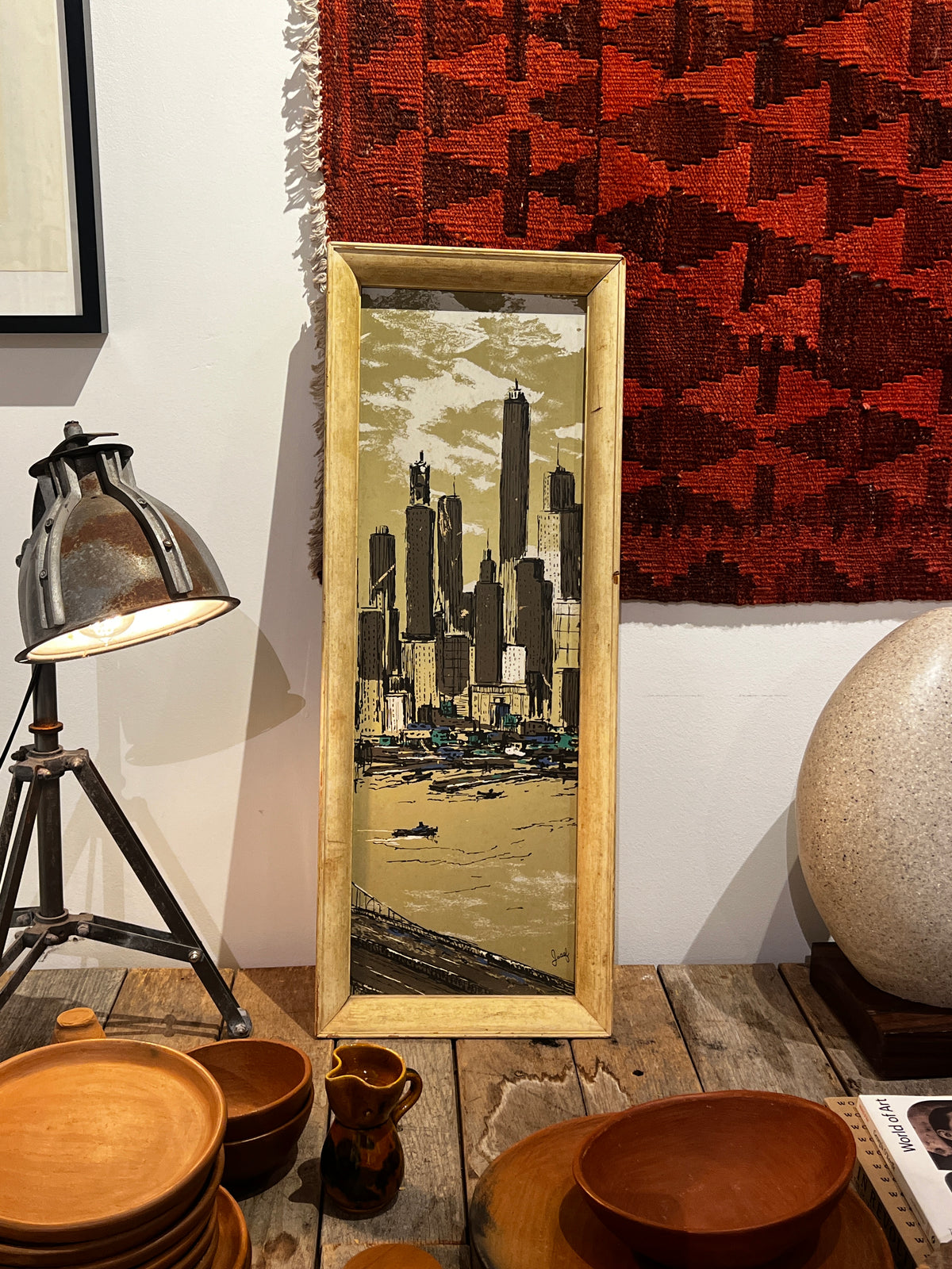 Vintage Art: City painting