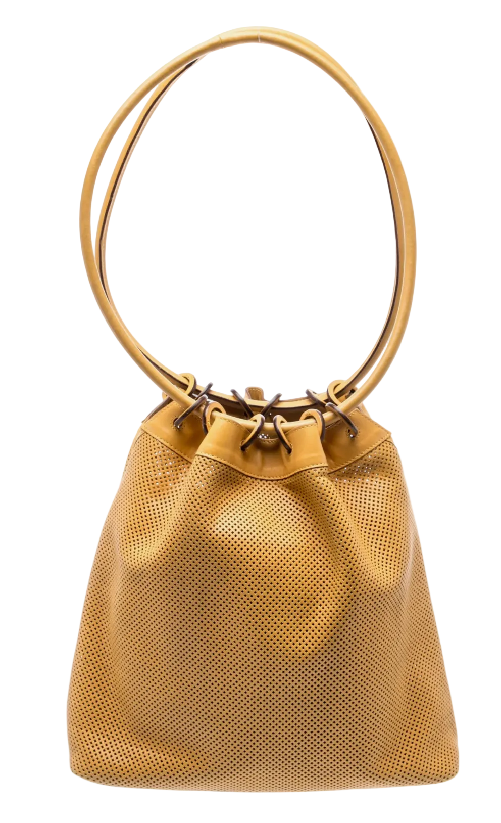 Gucci sueded yellow handbag 