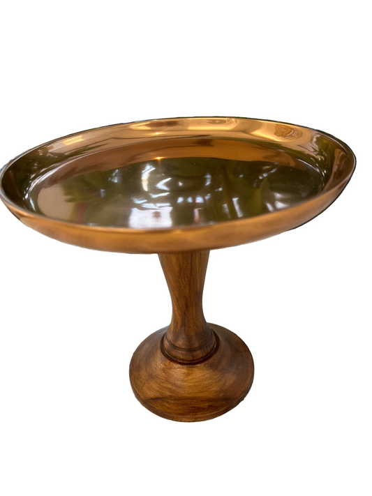 Small copper cake stand at Bella Cucina in Atlanta