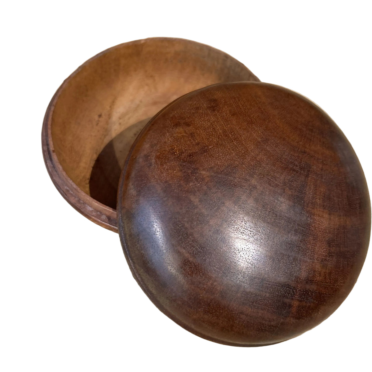 Vintage Wood Bowl with Lid
