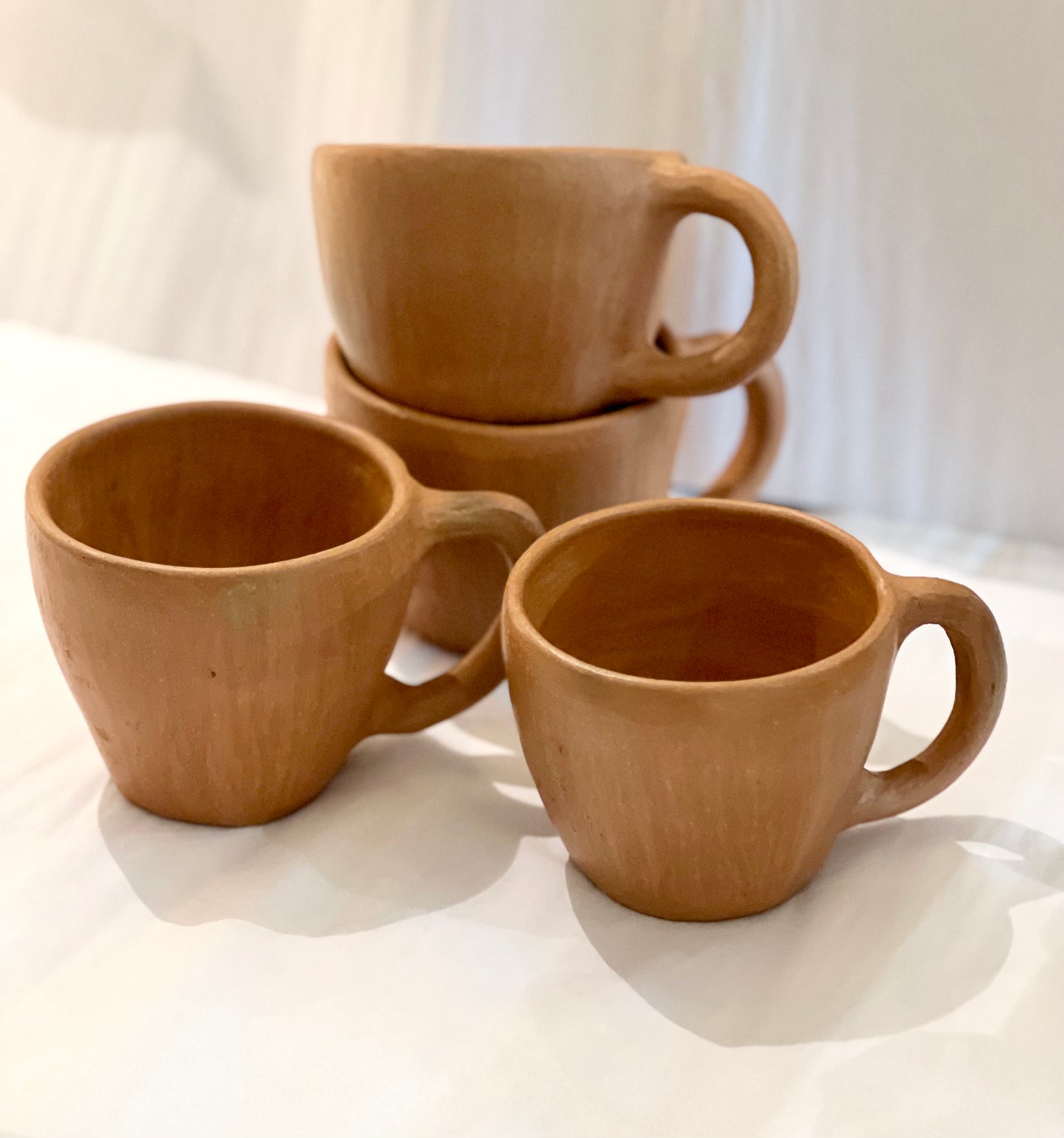 Oaxaca Clay Pottery Coffee Mugs - set of 4