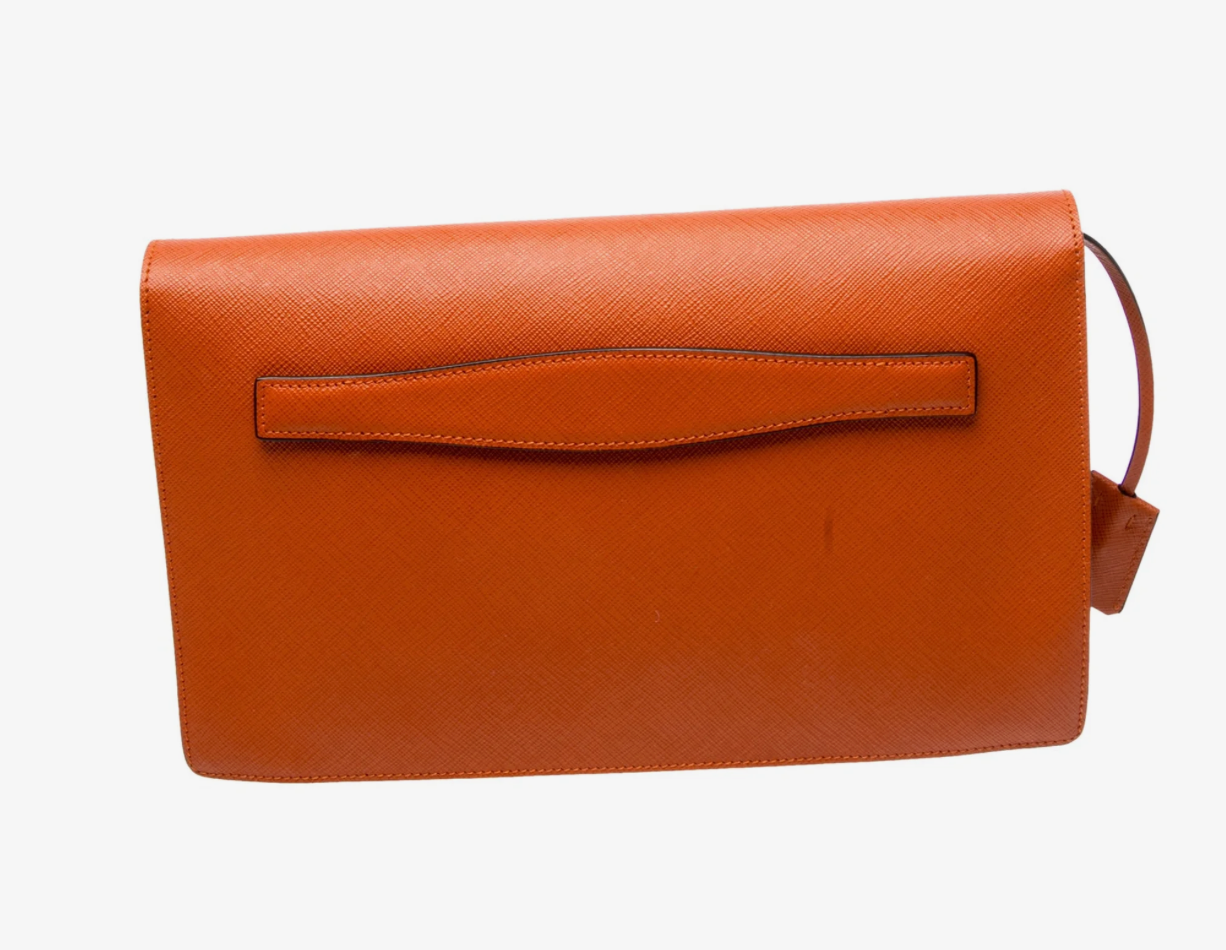Clothing | Vintage PRADA Portfolio Brown and Orange Leather