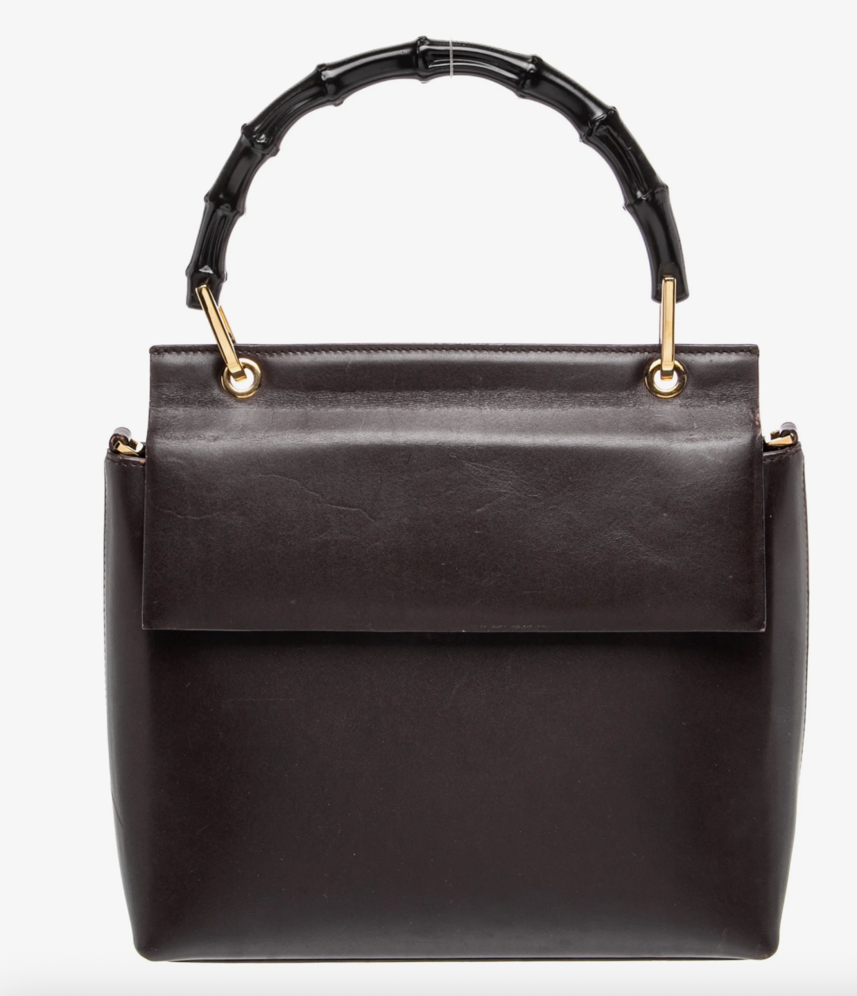 Clothing | Vintage Gucci Bamboo Wood handle and Brown  Leather handbag