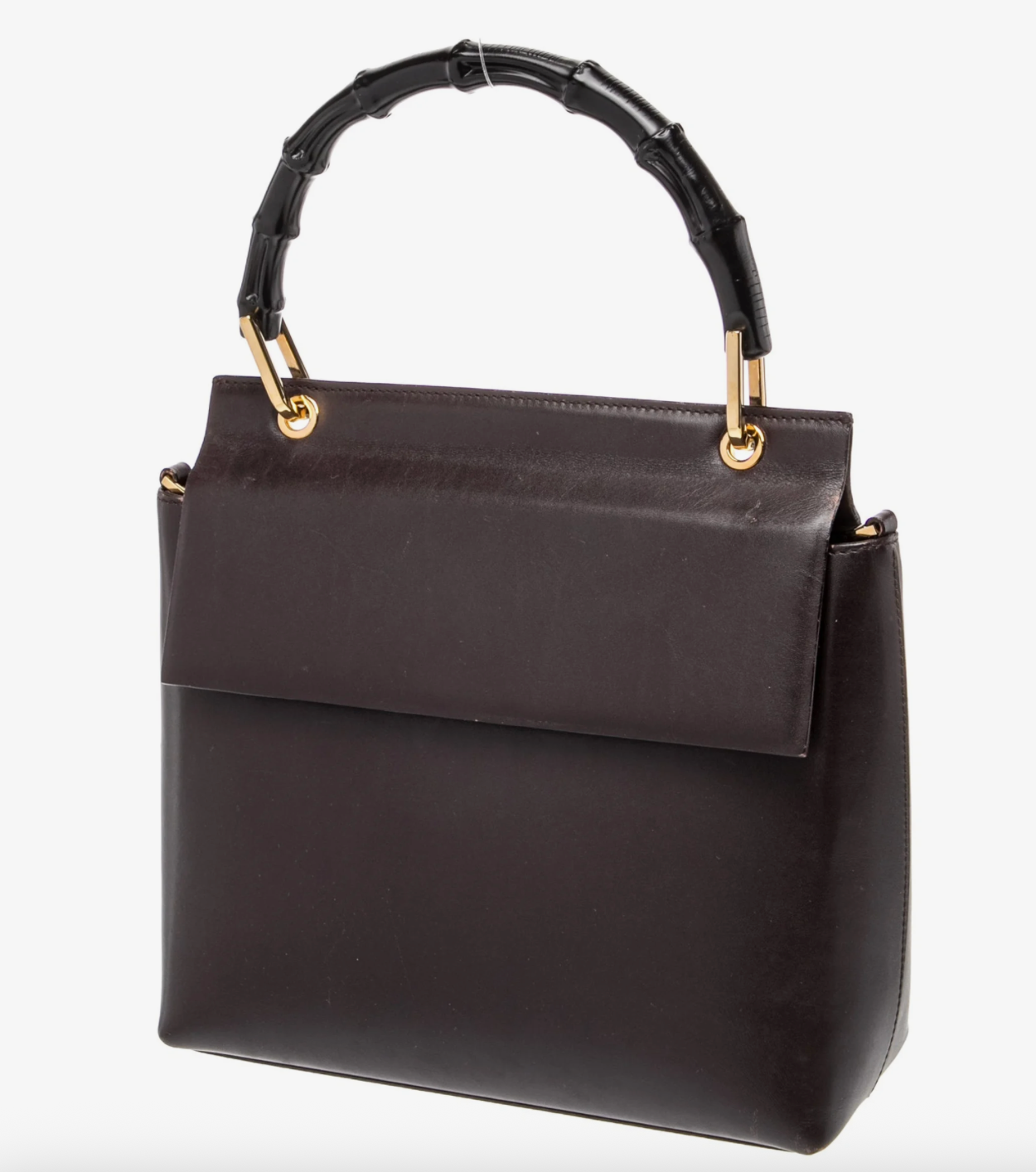 Clothing | Vintage Gucci Bamboo Wood handle and Brown  Leather handbag