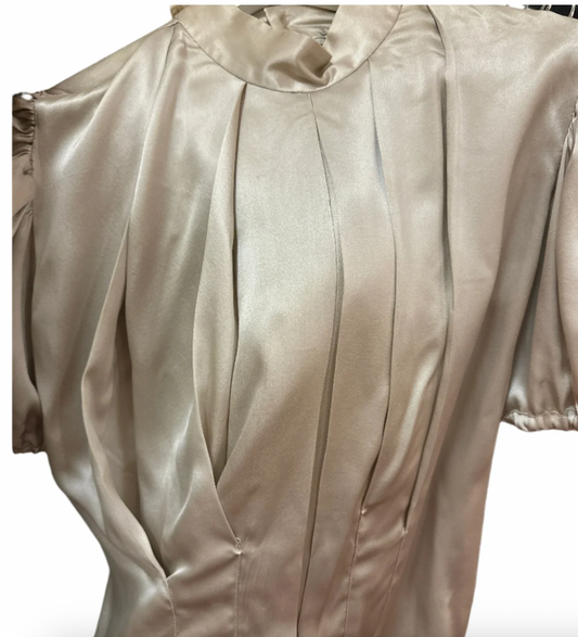Vintage Italian Silk Grey Blouse