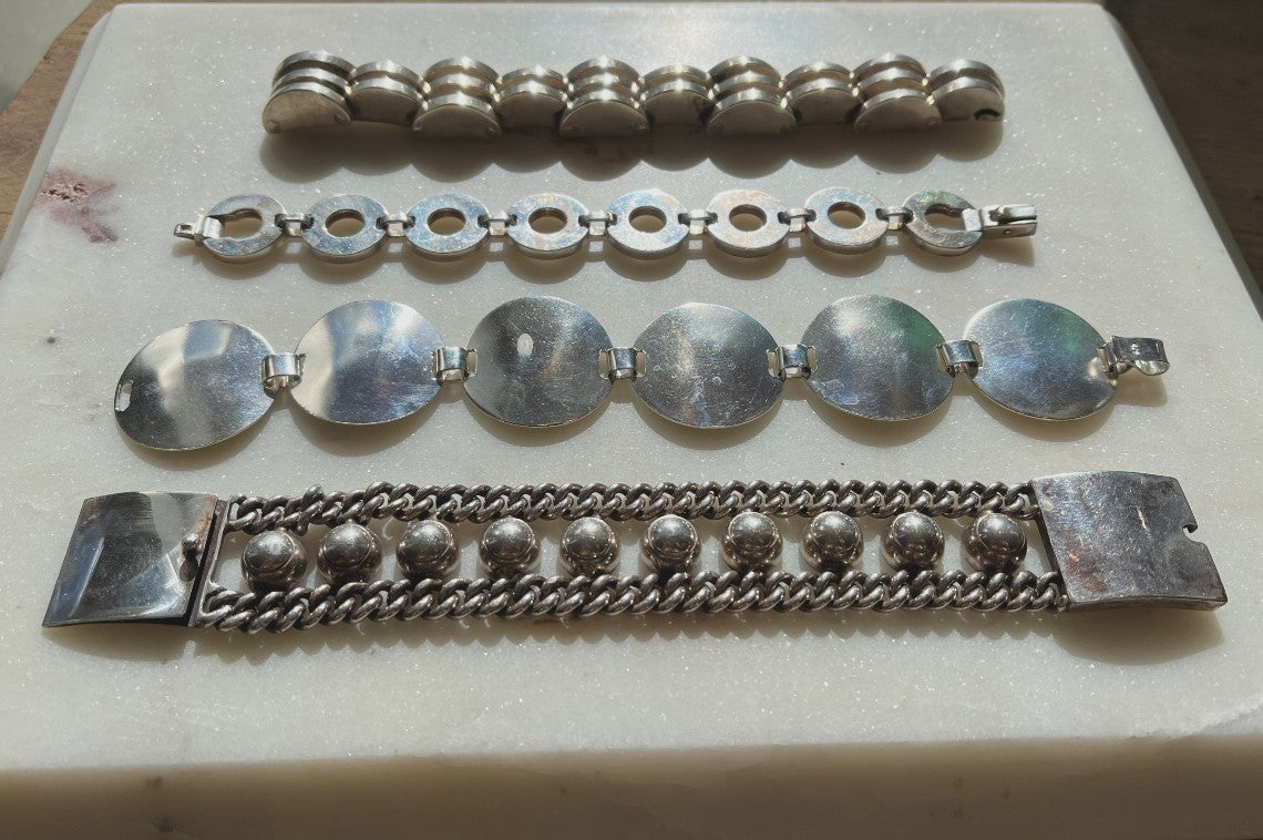 Vintage Silver Link Bracelets