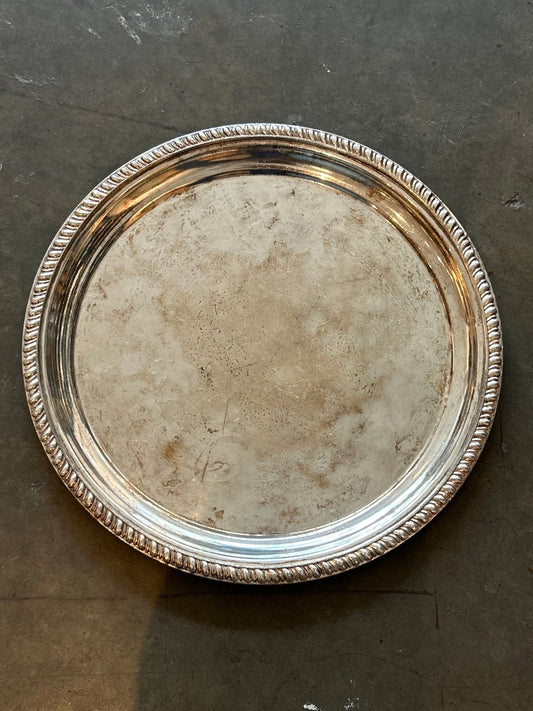 Accessories : Vintage Silver Serving Tray /Platter by Bella Cucina –