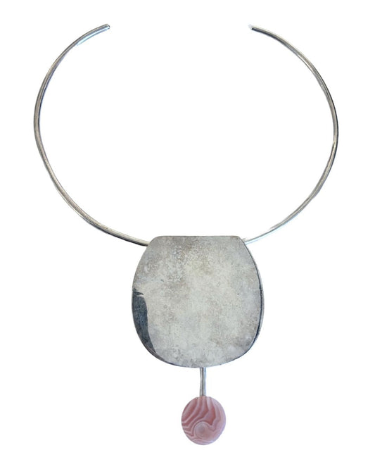 Bella Cucina - Anna Sheffield BB Sterling Silver Collar Necklace with Blush Stone - 