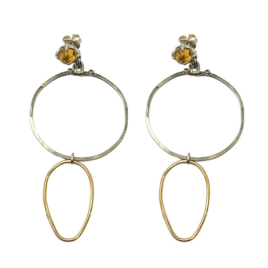Anna Sheffield Citrine Amulet Hoops by Bella Cucina – Earrings