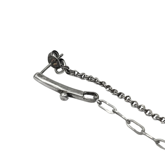 Anna Sheffields Silver Continuous Chain Earrings by Bella Cucina – Earrings