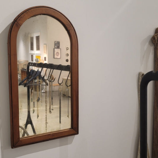 Antique wood Curved Top mirror by Bella Cucina –