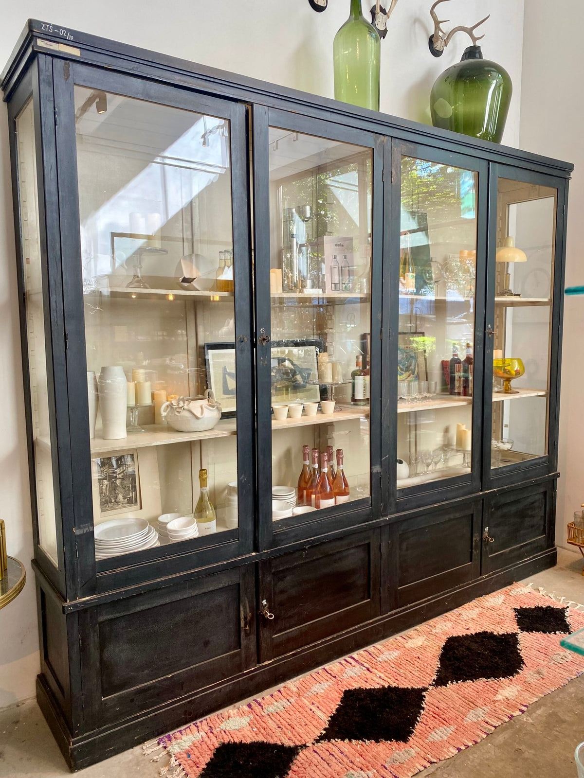 Antiques & Found Objects: Large Vintage Black Display Case by Bella Cucina – Antiques & Found Objects: Furniture