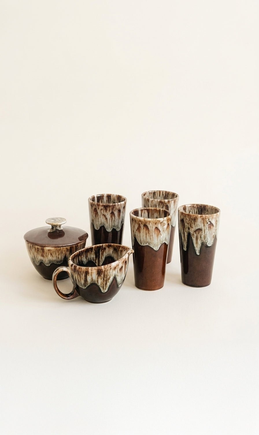 Antiques & Found Objects: The Drip Glaze Set by Bella Cucina – Antiques & Found Objects: Vintage set
