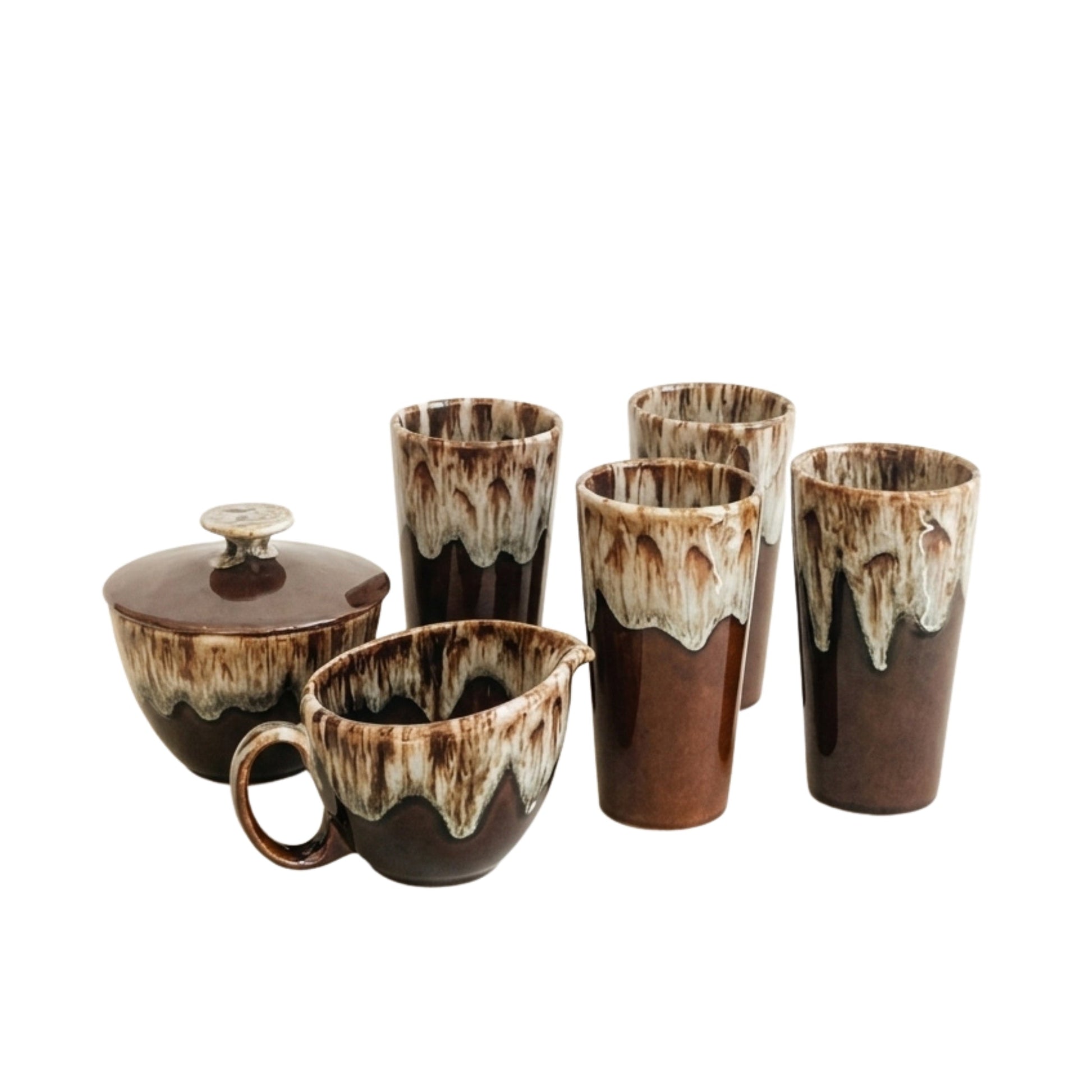 Antiques & Found Objects: The Drip Glaze Set by Bella Cucina – Antiques & Found Objects: Vintage set