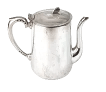 Vintage English military silver teapot at Bella Cucina in Atlanta