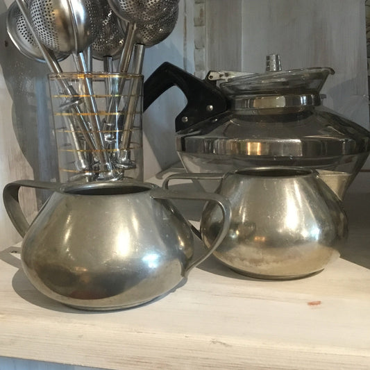 Vintage sterling silver cream and sugar set at Bella Cucina in Atlanta