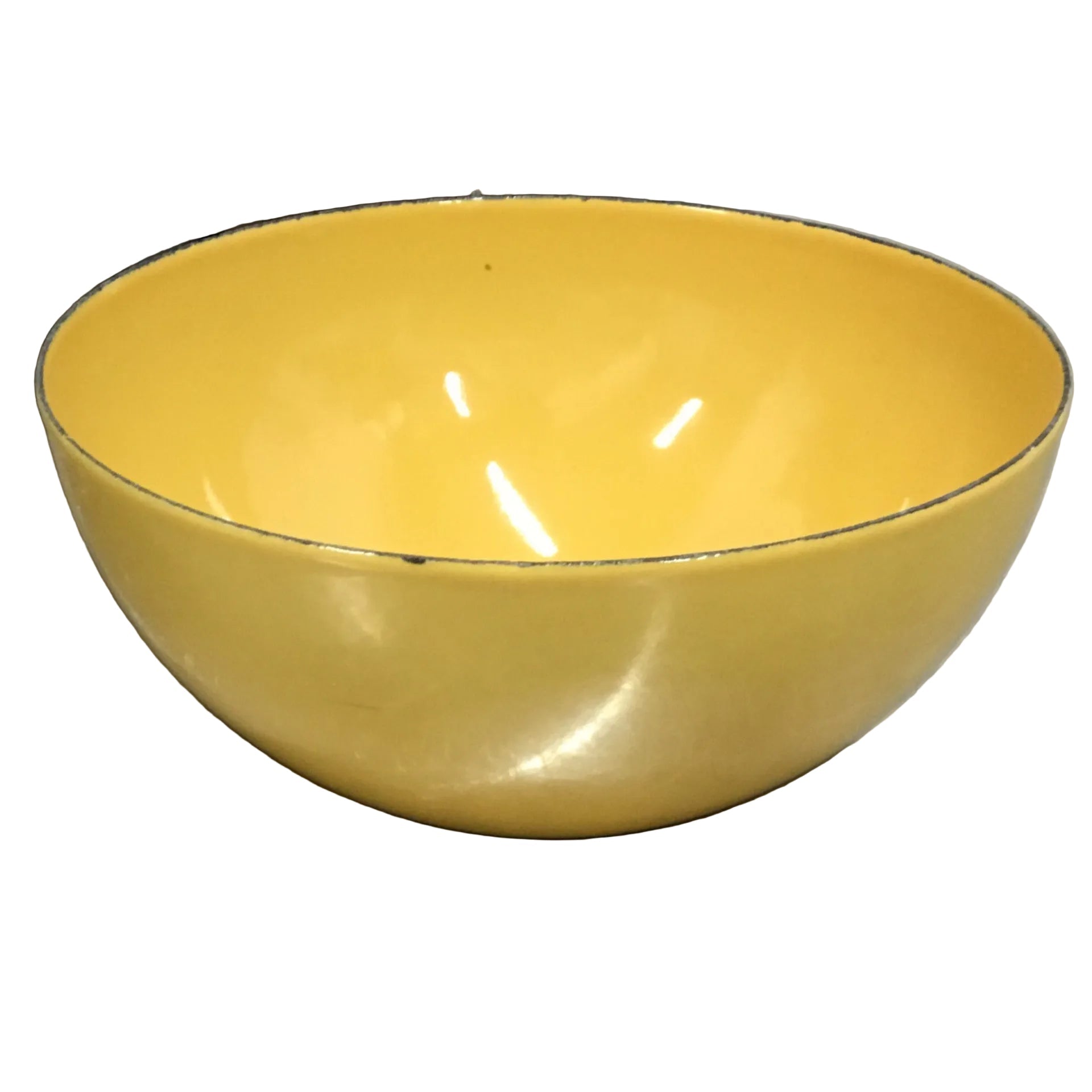 Antiques & Found Objects: Vintage Yellow Enamel Bowl by Bella Cucina – bowl