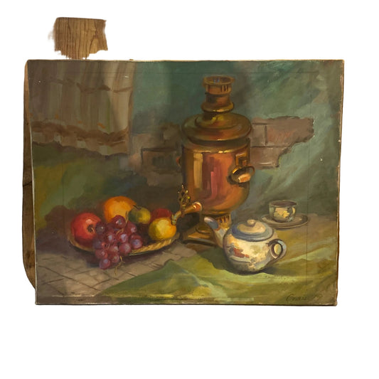 Artwork: Vintage Oil on Canvas Artwork | Still life with fruit by Bella Cucina –