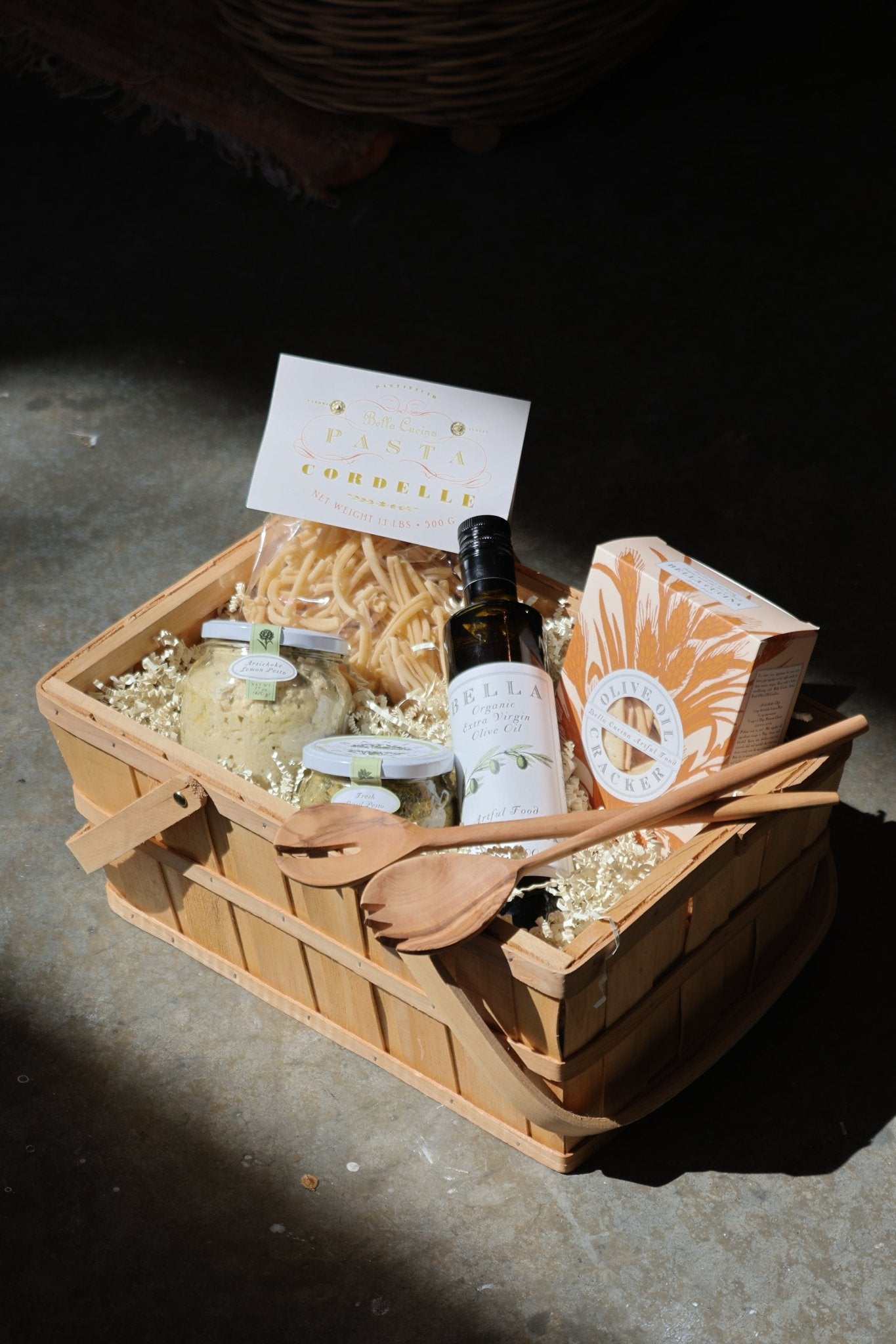 Bella's Garden to The Table Basket by Bella Cucina – Artful Food Gifts: Basket