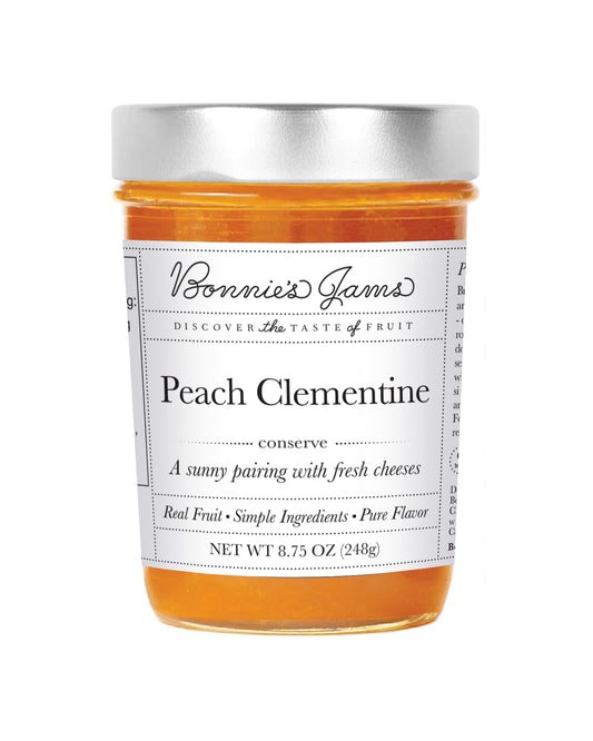 Bonnie's Jams Peach Clementine jar, 8.75 oz, at Bella Cucina in Atlanta